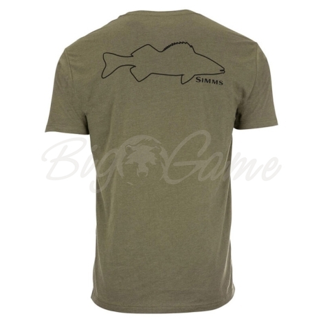 Футболка SIMMS Walleye Outline T-Shirt цвет Military Heather фото 1