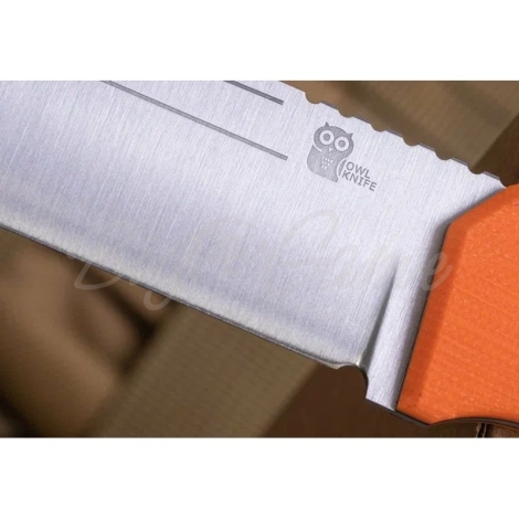 Нож OWL KNIFE Barn сталь CPR рукоять G10 Оранжевая фото 3