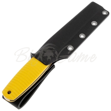 Нож с фиксированным клинком OWL KNIFE Barn сталь Elmax рукоять стеклотекстолит G10 цв. Желтый фото 4