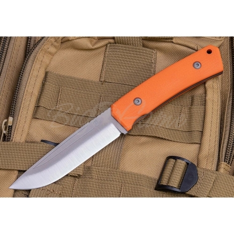 Нож OWL KNIFE Barn сталь CPR рукоять G10 Оранжевая фото 1