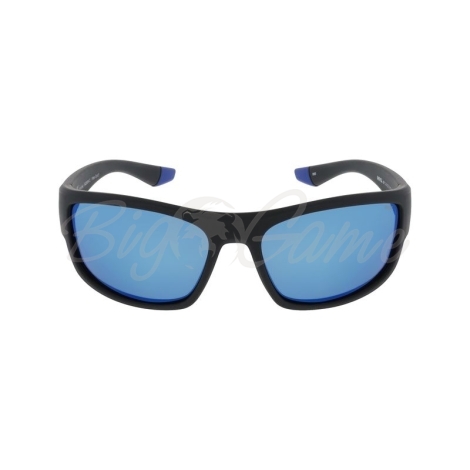 Очки солнцезащитные INVU Спортивные IA22604C с чехлом 20063 цв. матовый черный с синим цв. ст. серый с голубым зеркальным фото 2