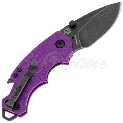 Нож складной автоматический KERSHAW Shuffle сталь 8Cr13MoV рукоять Термопластик GRN цв. Перпурный фото 4