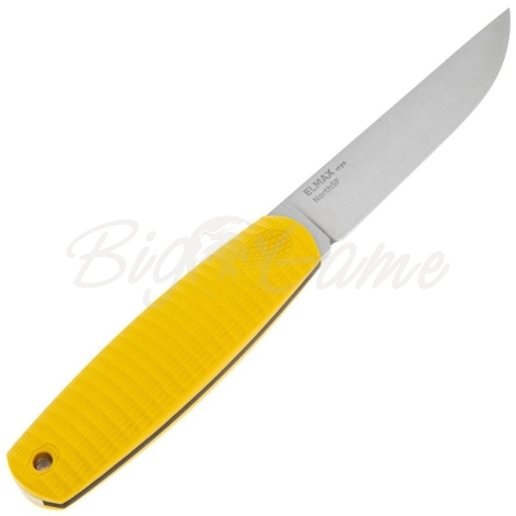 Нож с фиксированным клинком OWL KNIFE Barn сталь Elmax рукоять стеклотекстолит G10 цв. Желтый фото 5