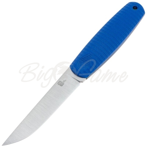 Нож с фиксированным клинком OWL KNIFE Barn сталь Elmax рукоять стеклотекстолит G10 цв. Синий фото 1