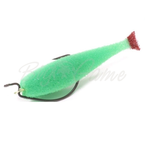 Поролоновая рыбка LEX Classic Fish 8 OF2 GB (зеленое тело / красный хвост) фото 1