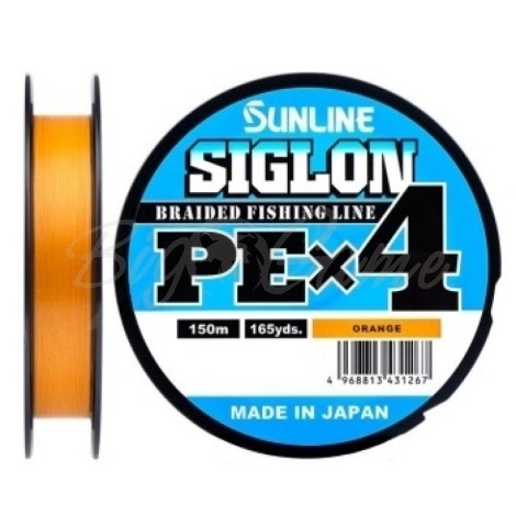 Плетенка SUNLINE Siglon PEx4 300 м цв. оранжевый 0,296 мм фото 1