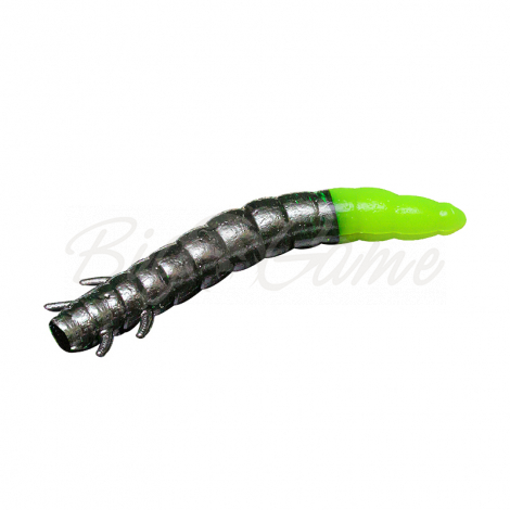 Червь SOOREX PRO King Worm запах сыр 55 мм (7 шт.) цв. 310 Black/Chartreuse фото 1