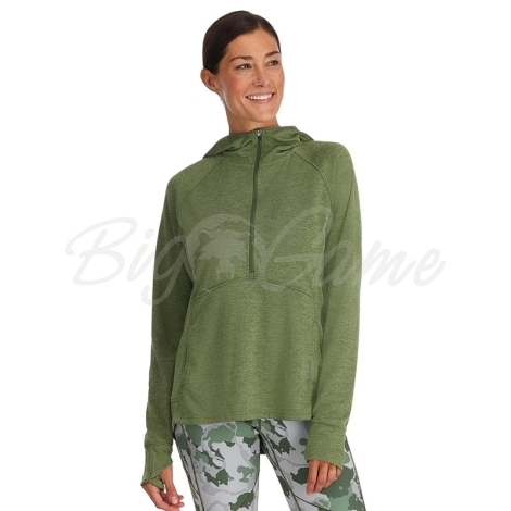 Термокофта SIMMS Women's Bugstopper Hoody цвет Dark Clover Heather фото 3