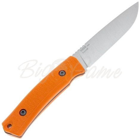 Нож с фиксированным клинком OWL KNIFE Barn сталь JM390 рукоять стеклотекстолит G10 цв. Оранжевый фото 5