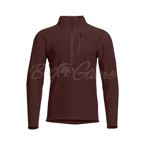 Толстовка SITKA Snowcrest Half-Zip Fleece Pullover цвет Cherry Wood Heather фото 1