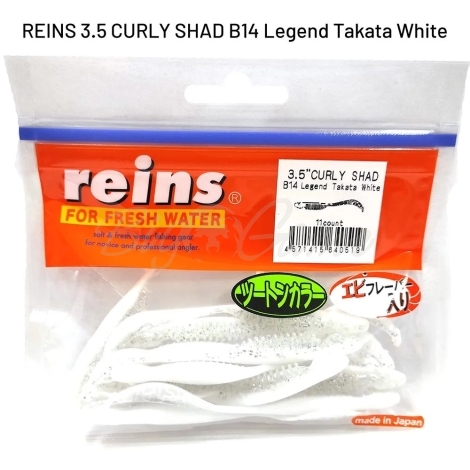 Твистер REINS Curly Shad 3,5" (11 шт.) код цв. B14 фото 1