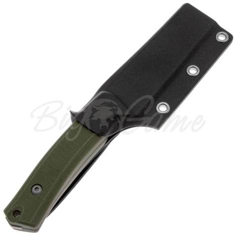 Нож с фиксированным клинком OWL KNIFE Barn сталь JM390 рукоять стеклотекстолит G10 цв. Оливковый фото 4