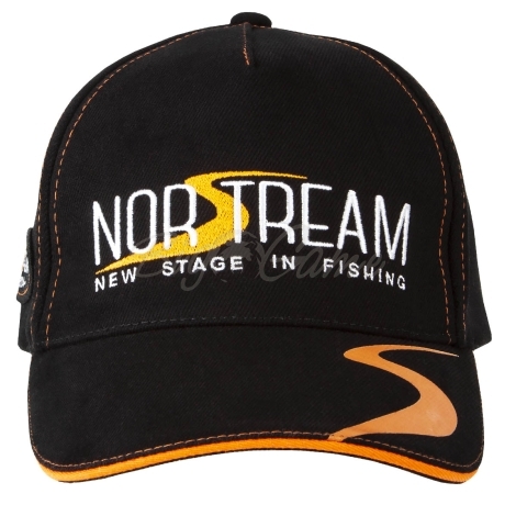 Бейсболка NORSTREAM с логотипом NEW цв. черно-оранжевая фото 2