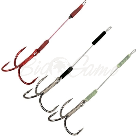 Крючок подвесной SAVAGE GEAR Carbon49 Spike Double hook stinger № 4 9 см (3 шт.) фото 1