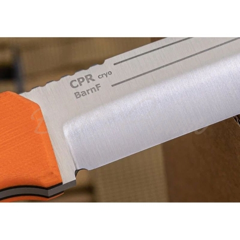 Нож OWL KNIFE Barn сталь CPR рукоять G10 Оранжевая фото 4