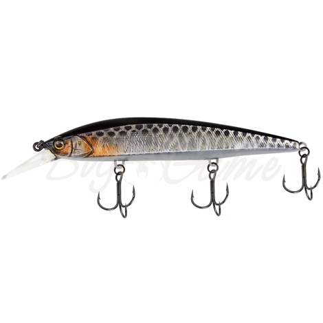 Воблер JACKALL Rerange 110SP MR цв. hl silver & black фото 2