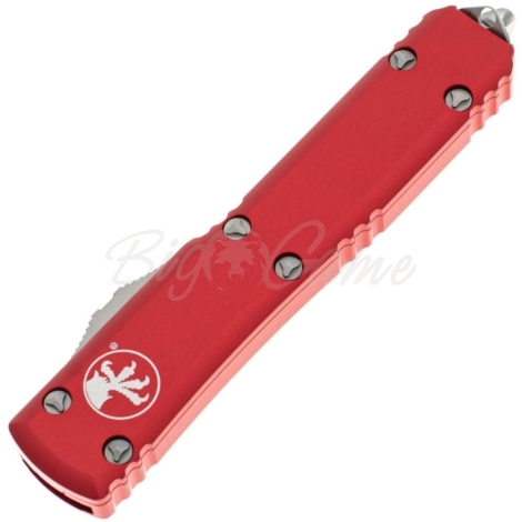 Нож автоматический MICROTECH  Ultratech T/E рукоять алюминий, клинок стоунвош, цв. красный фото 3