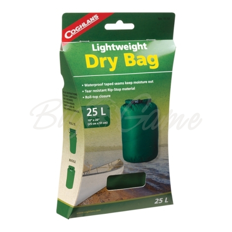 Гермомешок COGHLAN'S Lightweight Dry Bag 25 л цвет зеленый фото 2