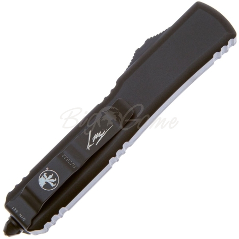 Нож автоматический MICROTECH Ultratech Hellhound клинок M390 рукоять алюминий 6061-T6 цв. Black фото 2