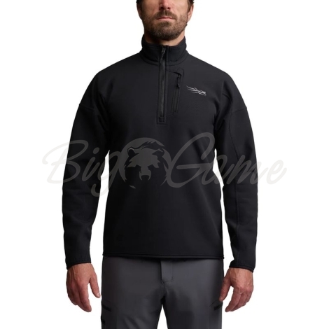 Толстовка SITKA Alpha Fleece 1/4 Zip Pullover цвет Black фото 8