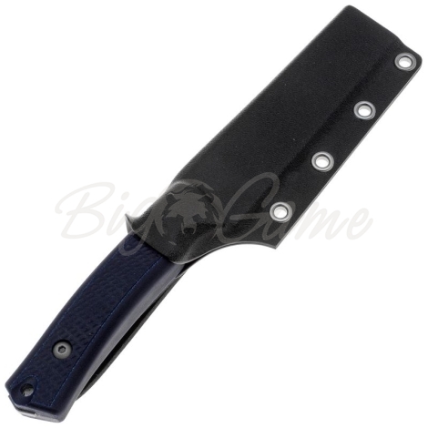 Нож с фиксированным клинком OWL KNIFE Barn сталь JM390 рукоять стеклотекстолит G10 цв. Синий фото 4