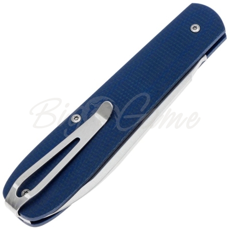 Нож складной полуавтоматический BOKER Coffin Denim Micarta сталь MagnaCut рукоять Микарта цв. Синий фото 4