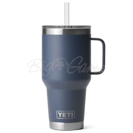 Термокружка YETI Rambler Straw Mug 994 цвет Navy фото 1