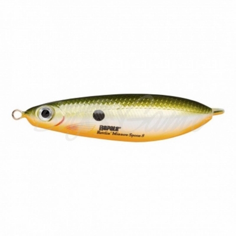 Блесна колеблющаяся RAPALA Rattlin Minnow Spoon с шумовой камерой 16 г цв. RFSH фото 1