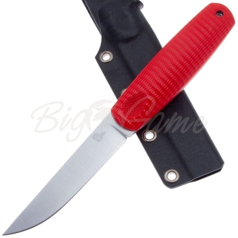 Нож с фиксированным клинком OWL KNIFE Barn сталь Elmax рукоять стеклотекстолит G10 цв. Красный фото 2
