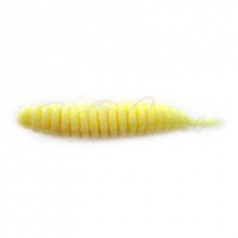 Червь TROUT ZONE Ribber Pupa 1,8" зап. сыр (10 шт.) цв. сырный фото 1