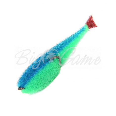 Поролоновая рыбка LEX Classic Fish CD 11 GBBLB (зеленое тело / синяя спина / красный хвост) фото 1