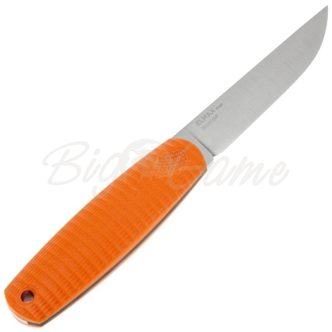 Нож с фиксированным клинком OWL KNIFE Barn сталь Elmax рукоять стеклотекстолит G10 цв. Оранжевый фото 5