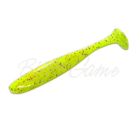 Виброхвост KEITECH Easy Shiner 3,5" (7 шт.) цв. PAL #01 Chartreuse Red Flake фото 1