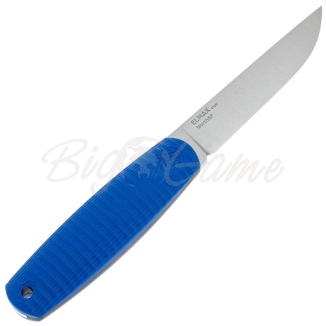 Нож с фиксированным клинком OWL KNIFE Barn сталь Elmax рукоять стеклотекстолит G10 цв. Синий фото 4
