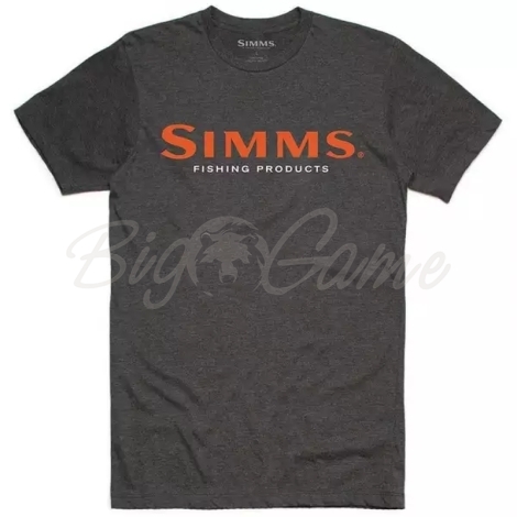 Футболка SIMMS Logo T-Shirt цвет Orange / Charcoal Heather фото 1