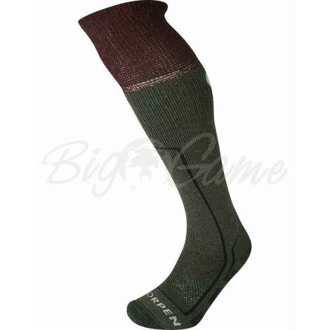 Носки LORPEN HWSE Hunting Wader Sock Eco цвет Conifer / Deep Red фото 1