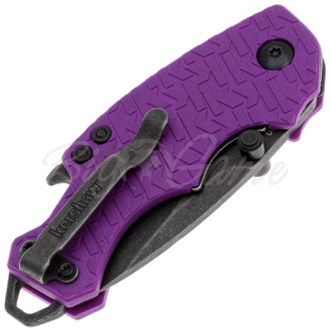 Нож складной автоматический KERSHAW Shuffle сталь 8Cr13MoV рукоять Термопластик GRN цв. Перпурный фото 2
