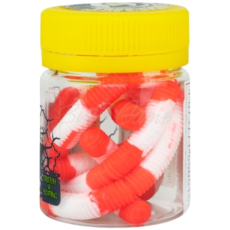 Червь TERUKI Roy 6,5 см (7 шт.) зап. сыр цв. White/Red/White/Red фото 1