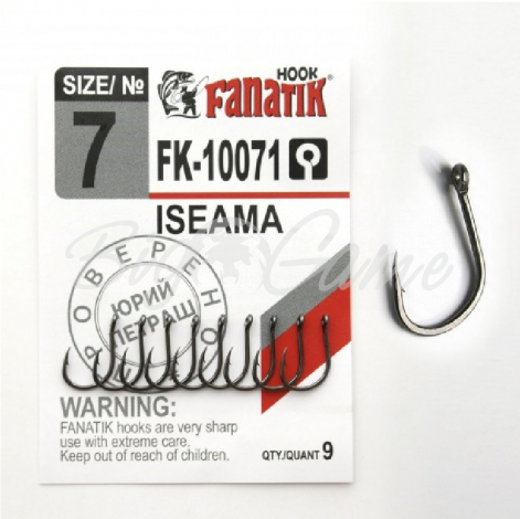 Крючок одинарный FANATIK FK-10071 Iseama № 7 (9 шт.) фото 1