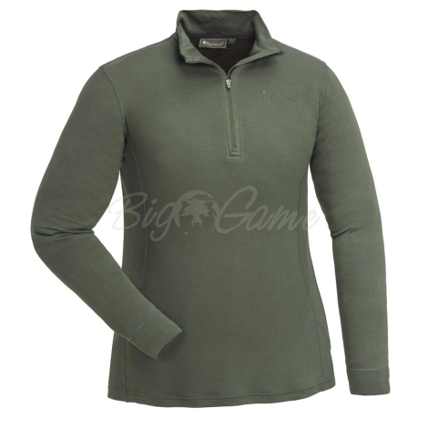 Термокофта PINEWOOD WS Abisko Merino Base Layer Half Zip цвет Dark Moss Green фото 1