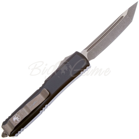 Нож автоматический MICROTECH Ultratech T/E Death Card Bohler M390, рукоять алюминий цв. Черный фото 5
