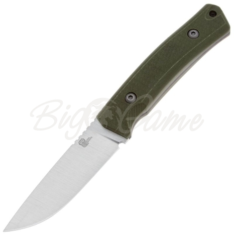 Нож с фиксированным клинком OWL KNIFE Barn сталь JM390 рукоять стеклотекстолит G10 цв. Оливковый фото 1