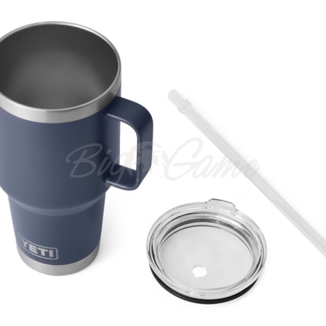 Термокружка YETI Rambler Straw Mug 994 цвет Navy фото 2