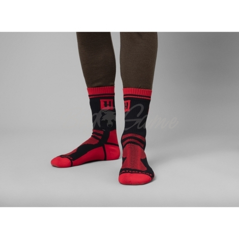 Носки HARKILA Waterproof Sock цвет red / black фото 4