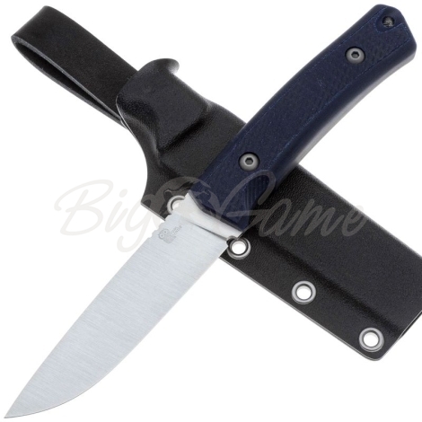 Нож с фиксированным клинком OWL KNIFE Barn сталь JM390 рукоять стеклотекстолит G10 цв. Синий фото 2