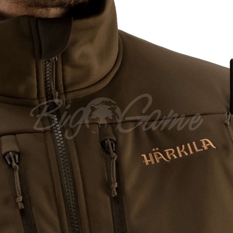 Толстовка HARKILA Mountain Hunter Pro WSP fleece jacket цвет Hunting Green / Shadow Brown фото 5