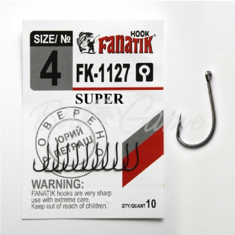 Крючок одинарный FANATIK FK-1127 Super № 4 (10 шт.) фото 1