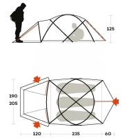 Палатка FERRINO Snowbound 3 цвет оранжевый превью 2