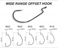 Крючок офсетный CRAZY FISH Wide Range Offset Hook № 5/0 (1000 шт.)