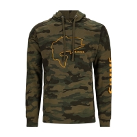 Толстовка SIMMS Bass Outline Hoody цвет Woodland Camo